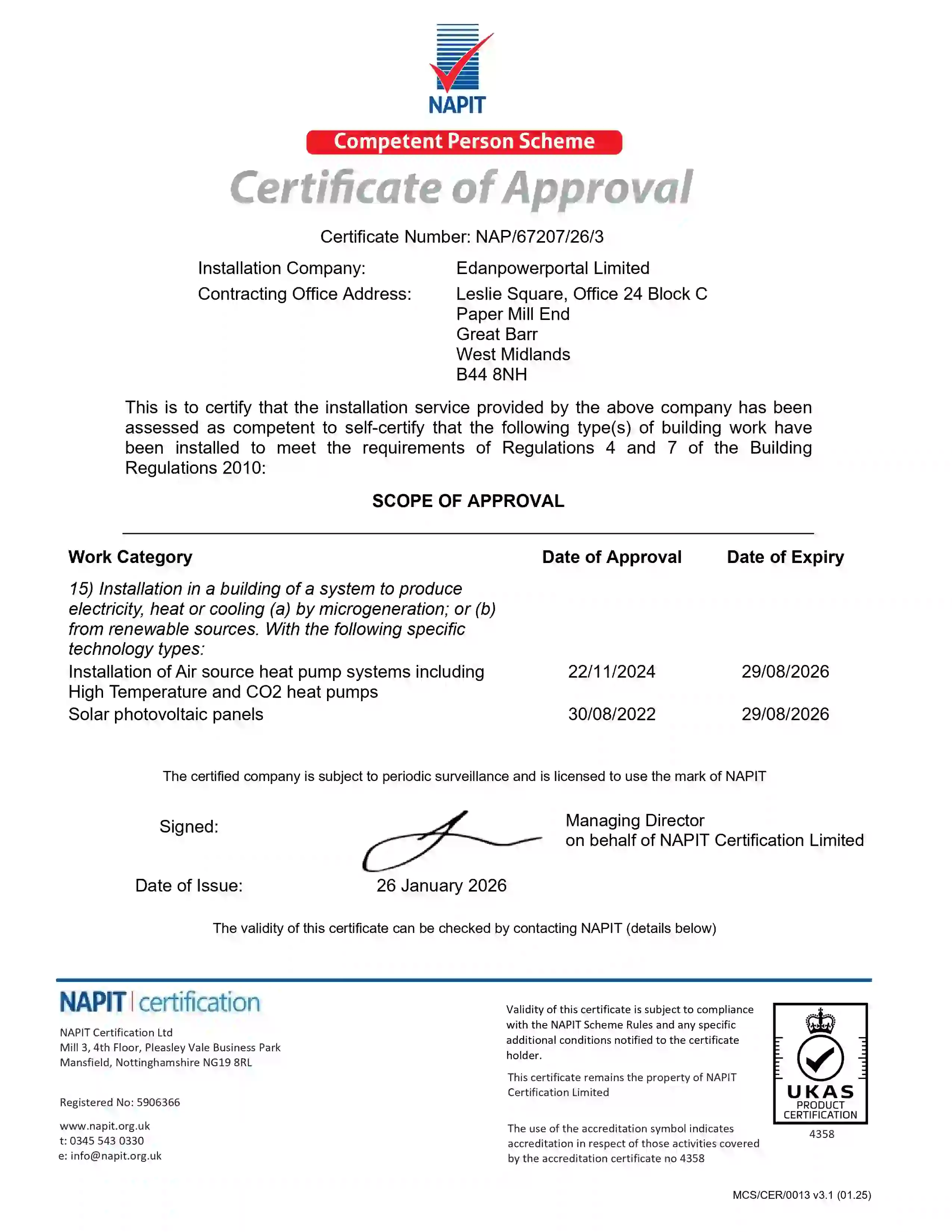 Competent Person Scheme